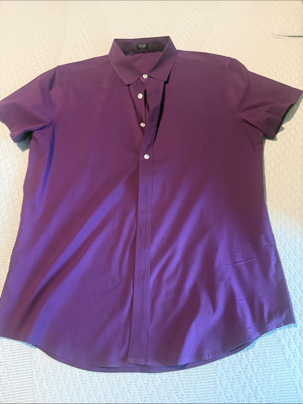 Men's Purple Short-Sleeve Polo Shirt